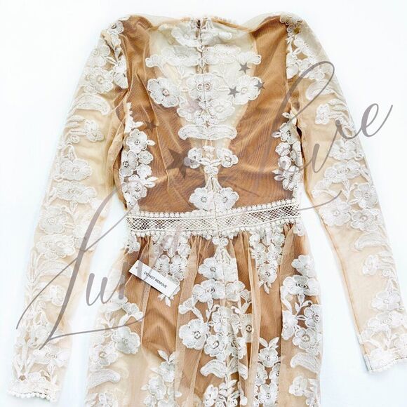 FOR LOVE & LEMONS x FREE PEOPLE Temecula Maxi Dress In Ivory NWT - Picture 9 of 13